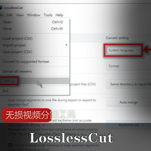 LosslessCut无损视频分割工具