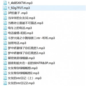 绿帽中文音声合集，个人整理，23个视频，900M，百度盘分享